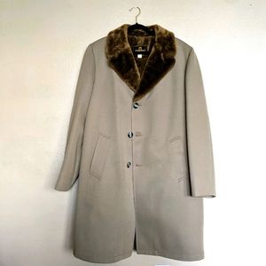 Zero King Vintage Faux Fur Jacket Size 42 Men's